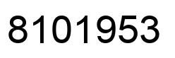 Number 8101953 black image