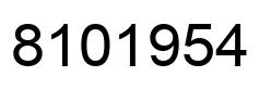 Number 8101954 black image