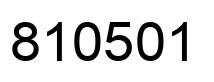 Number 810501 black image