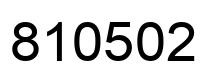 Número 810502 imagen negro