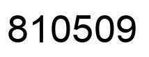 Number 810509 black image