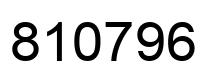 Number 810796 black image