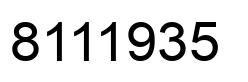 Number 8111935 black image