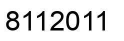 Número 8112011 imagen negro