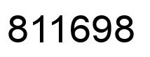 Number 811698 black image