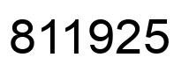 Número 811925 imagen negro