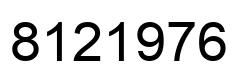 Number 8121976 black image