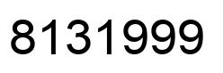 Number 8131999 black image