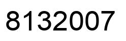 Number 8132007 black image