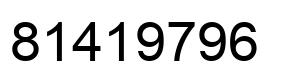 Number 81419796 black image
