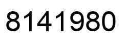 Number 8141980 black image