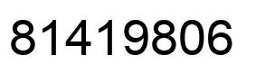 Number 81419806 black image