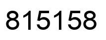Number 815158 black image