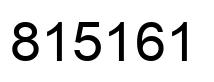 Number 815161 black image