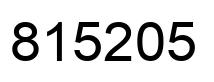 Number 815205 black image