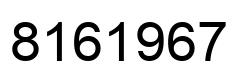 Number 8161967 black image