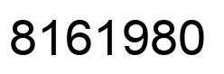 Number 8161980 black image