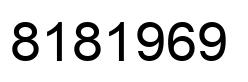 Number 8181969 black image