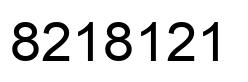 Number 8218121 black image
