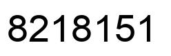 Number 8218151 black image