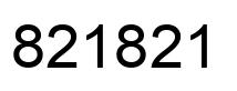 Number 821821 black image