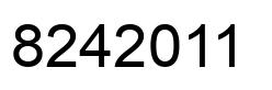 Number 8242011 black image