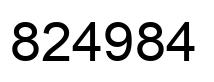 Number 824984 black image