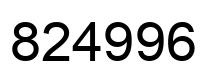 Number 824996 black image