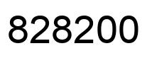 Number 828200 black image