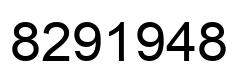 Number 8291948 black image