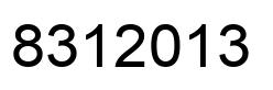 Number 8312013 black image