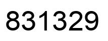 Number 831329 black image