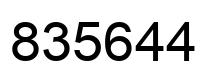 Number 835644 black image