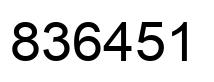 Number 836451 black image