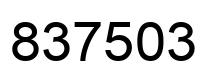 Number 837503 black image