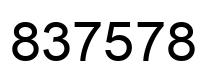 Number 837578 black image
