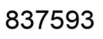 Number 837593 black image