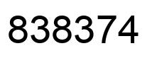 Número 838374 imagen negro