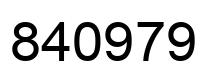 Number 840979 black image