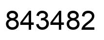Number 843482 black image