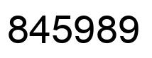 Number 845989 black image