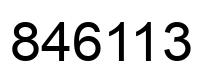 Number 846113 black image
