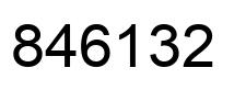 Number 846132 black image