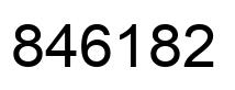 Number 846182 black image