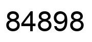 Number 84898 black image