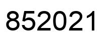 Number 852021 black image
