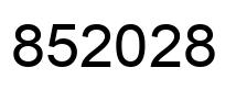 Number 852028 black image