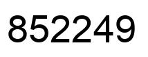 Number 852249 black image