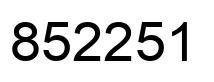 Number 852251 black image