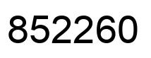 Number 852260 black image